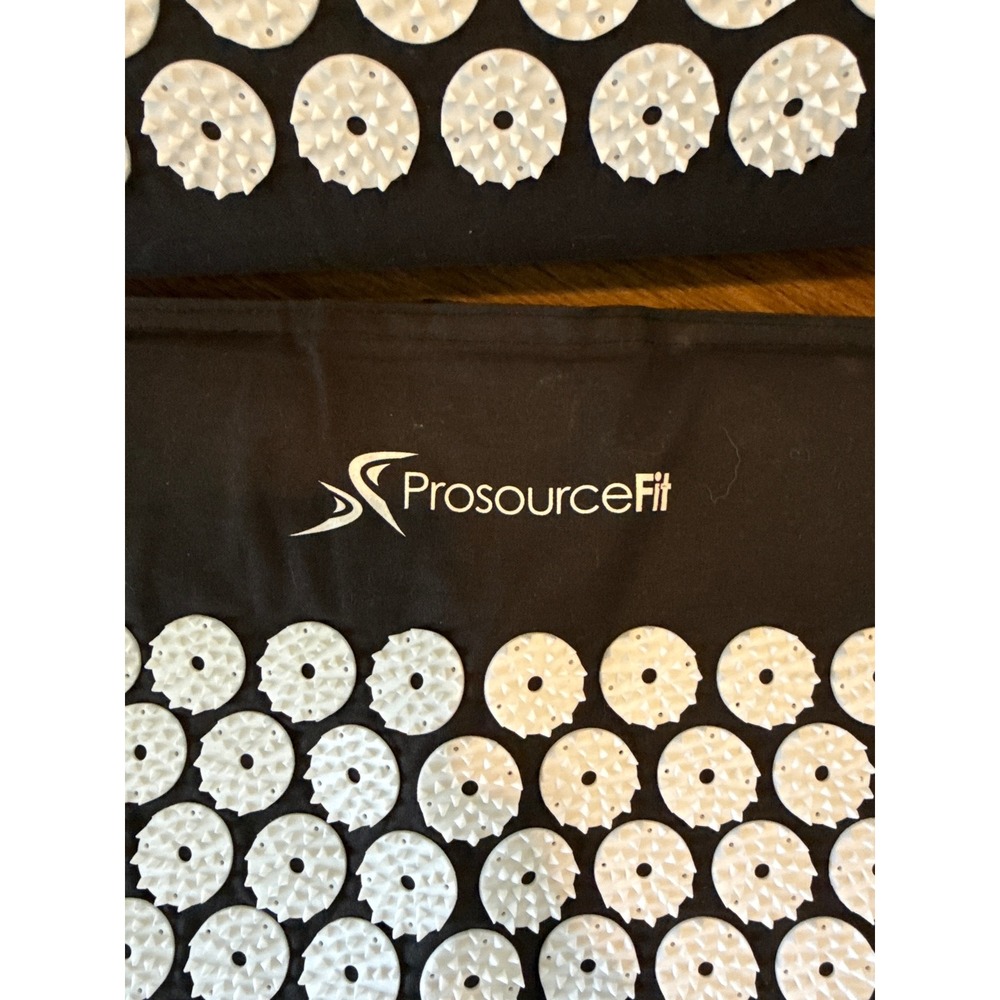 ProsourceFit Acupressure Mat and Pillow Set Black White Back Neck Pain Relief - Picture 2 of 4